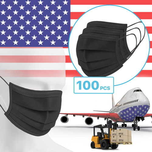 100 packs black 3 ply - -, 3-ply