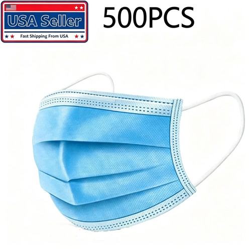 Blue 500 pcs disposable face - 500,